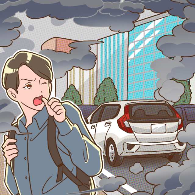 自動車の排気ガスと温暖化問題
